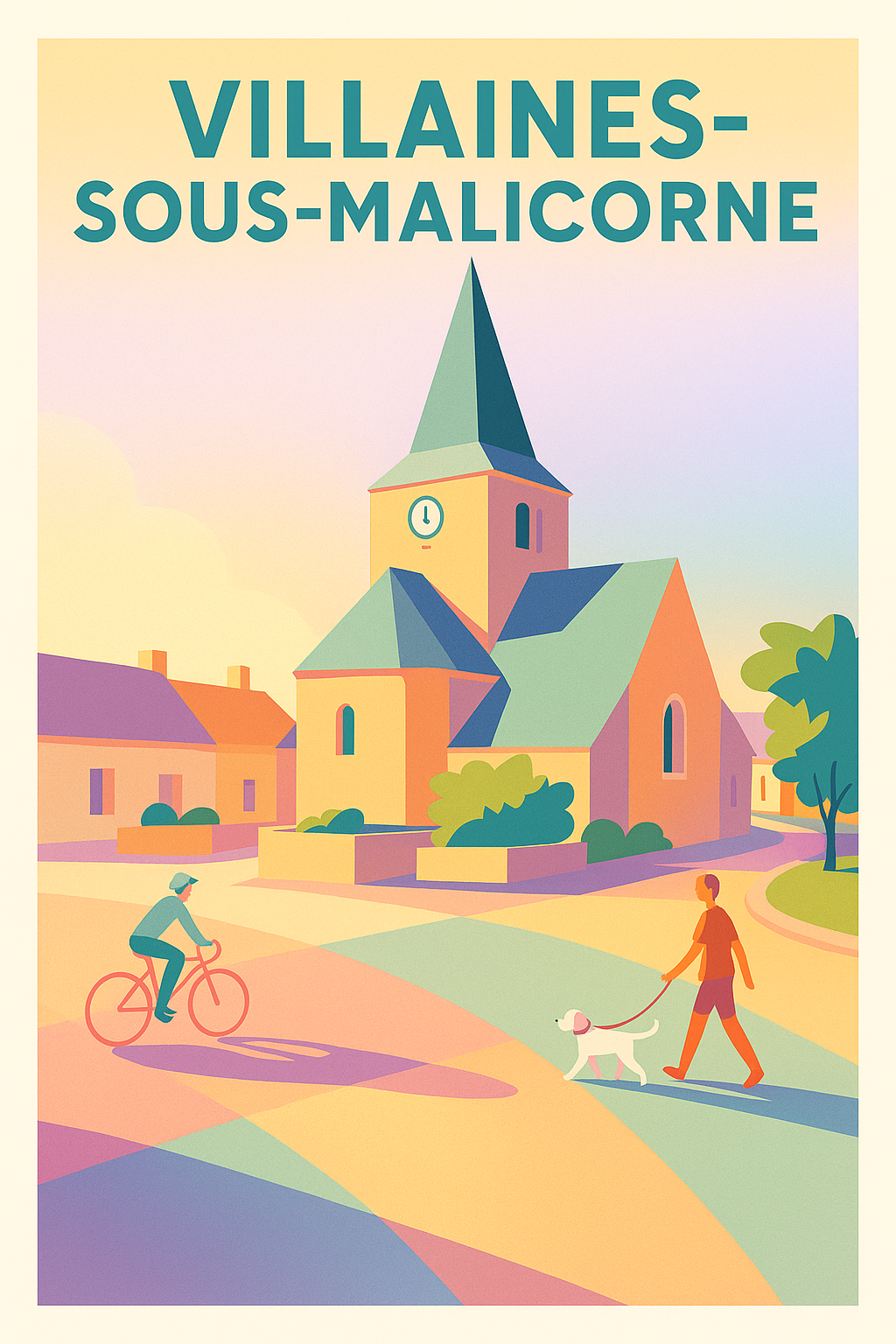 Affiche de Villaines-sous-Malicorne - Charme paisible du village