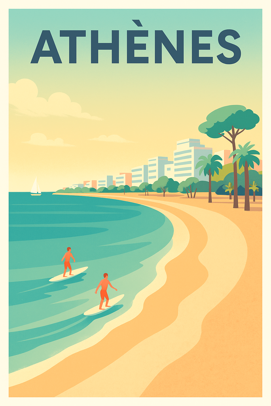 Affiche de Athènes - Évasion balnéaire ensoleillée