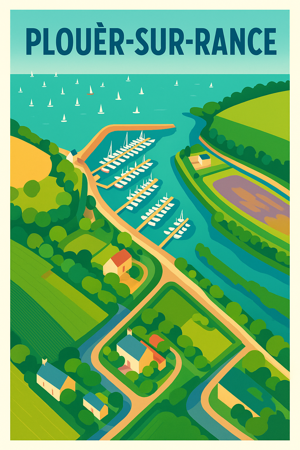 Affiche de Plouër-sur-Rance - Évasion nautique au cœur de la Bretagne