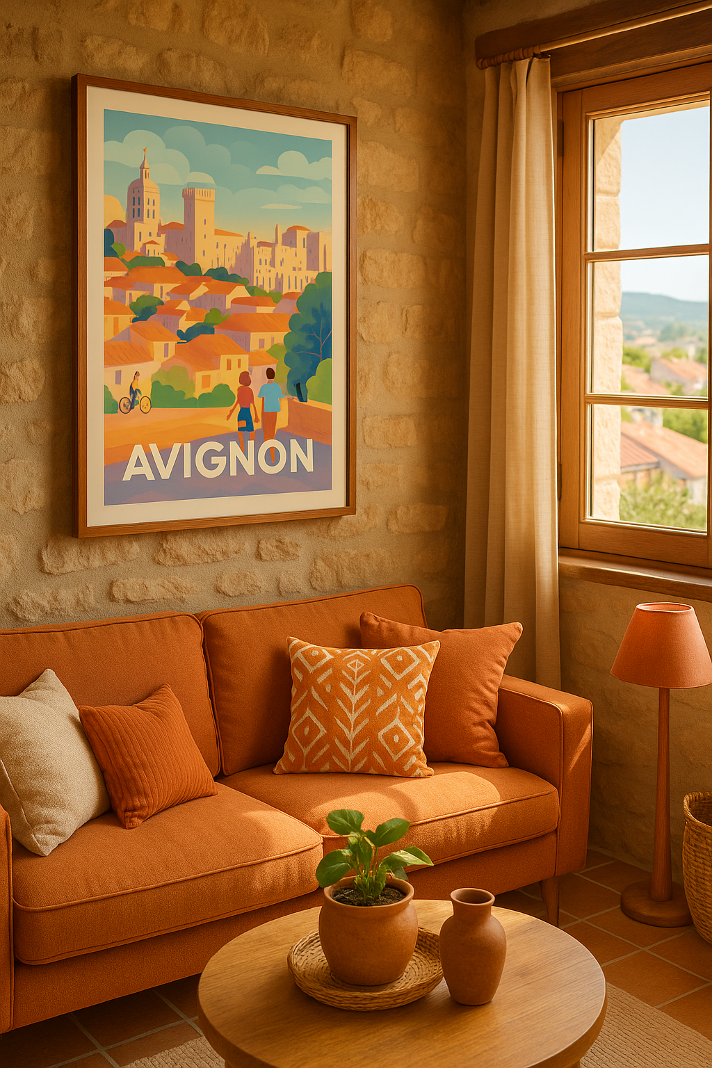 Affiche Avignon - Promenade au cœur de la Cité des Papes - Afich