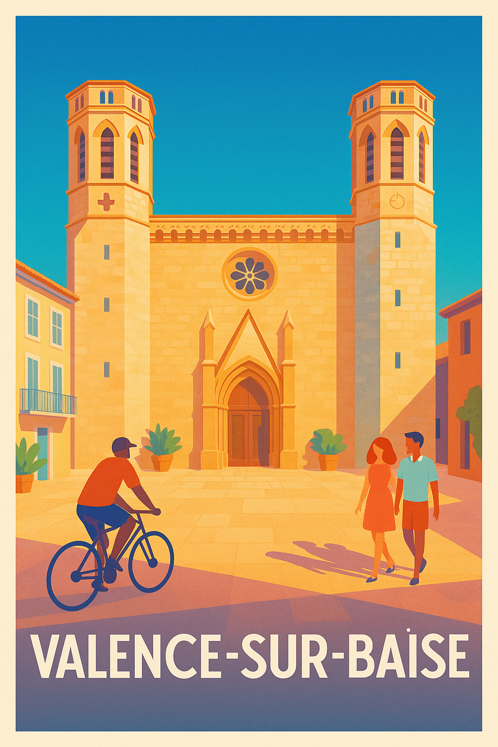 Affiche Valence-sur-Baïse — Charme et tranquillité en Gascogne · poster d'art de Valence-sur-Baïse