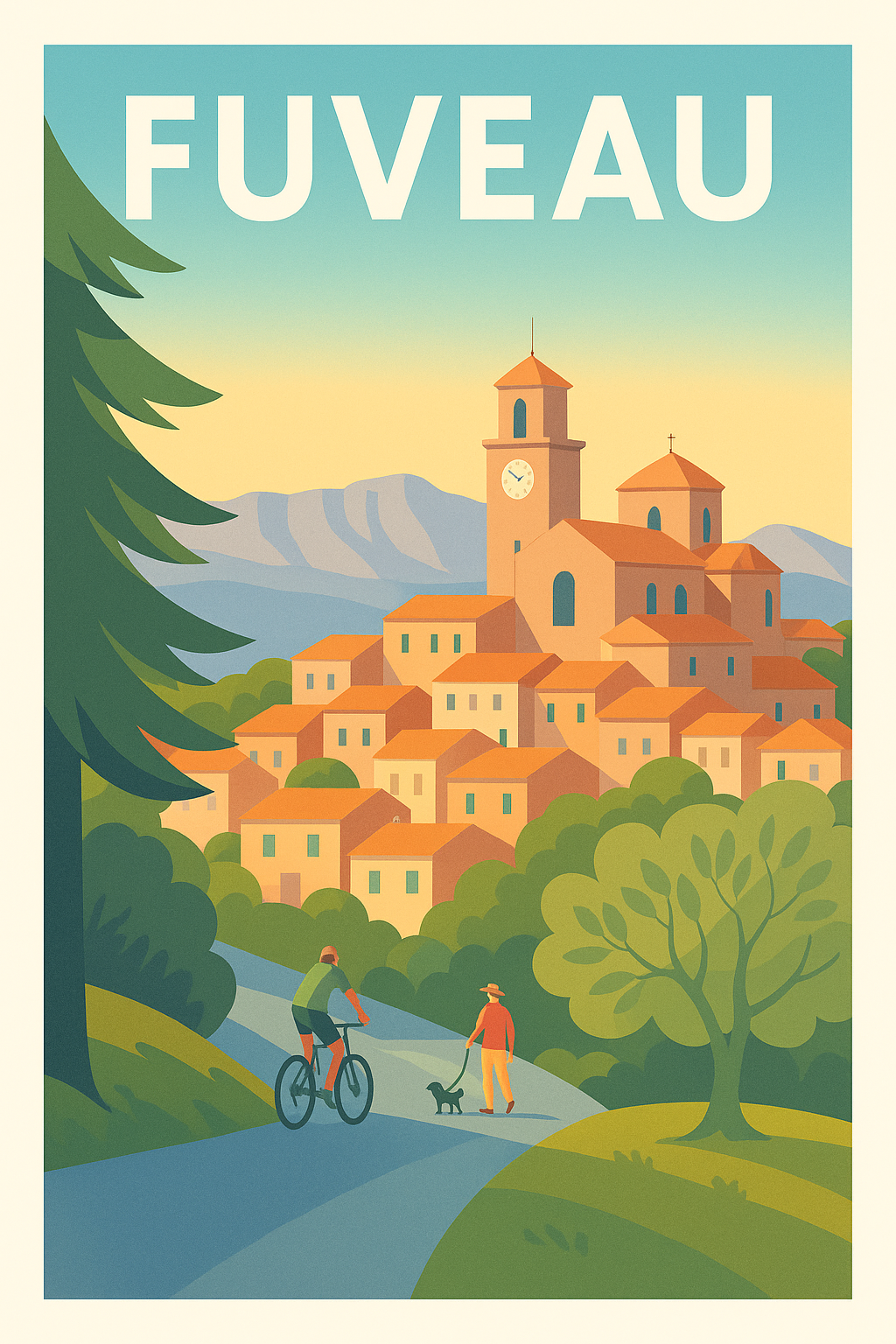 Affiche de Fuveau - Charme Provençal et Douceur de Vivre