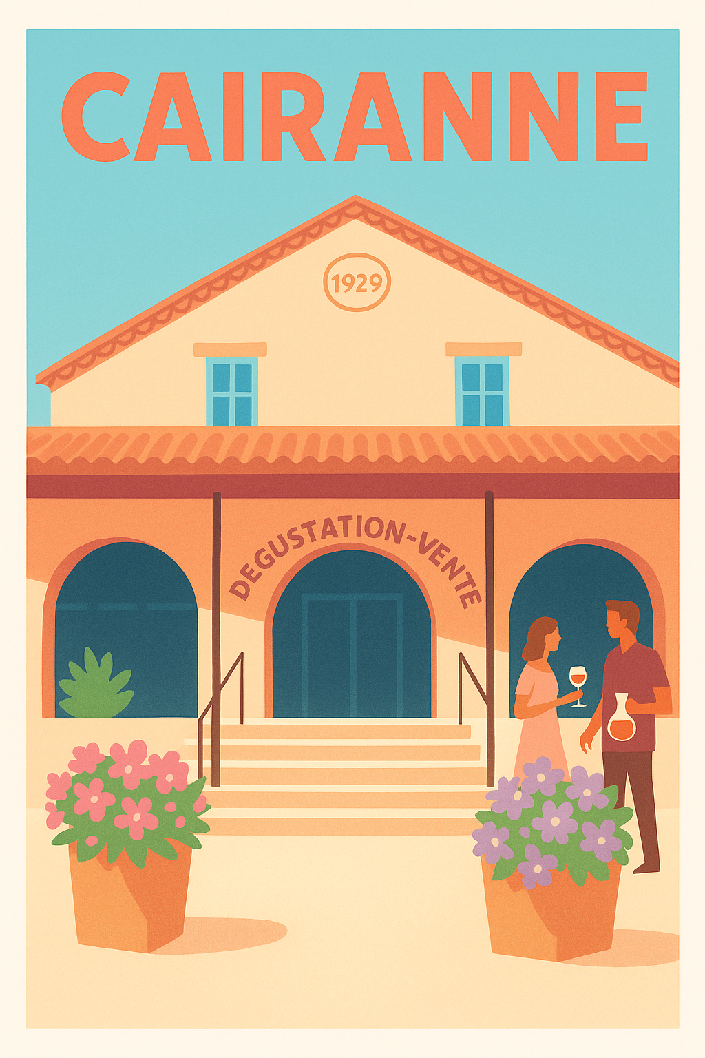 Affiche de Cairanne - L'art de la dégustation en Provence