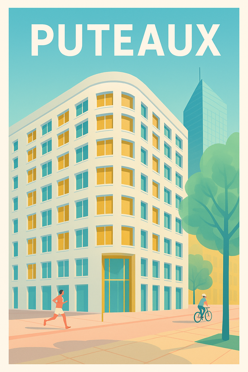 Affiche Puteaux — L'élégance urbaine moderne · poster d'art de Puteaux