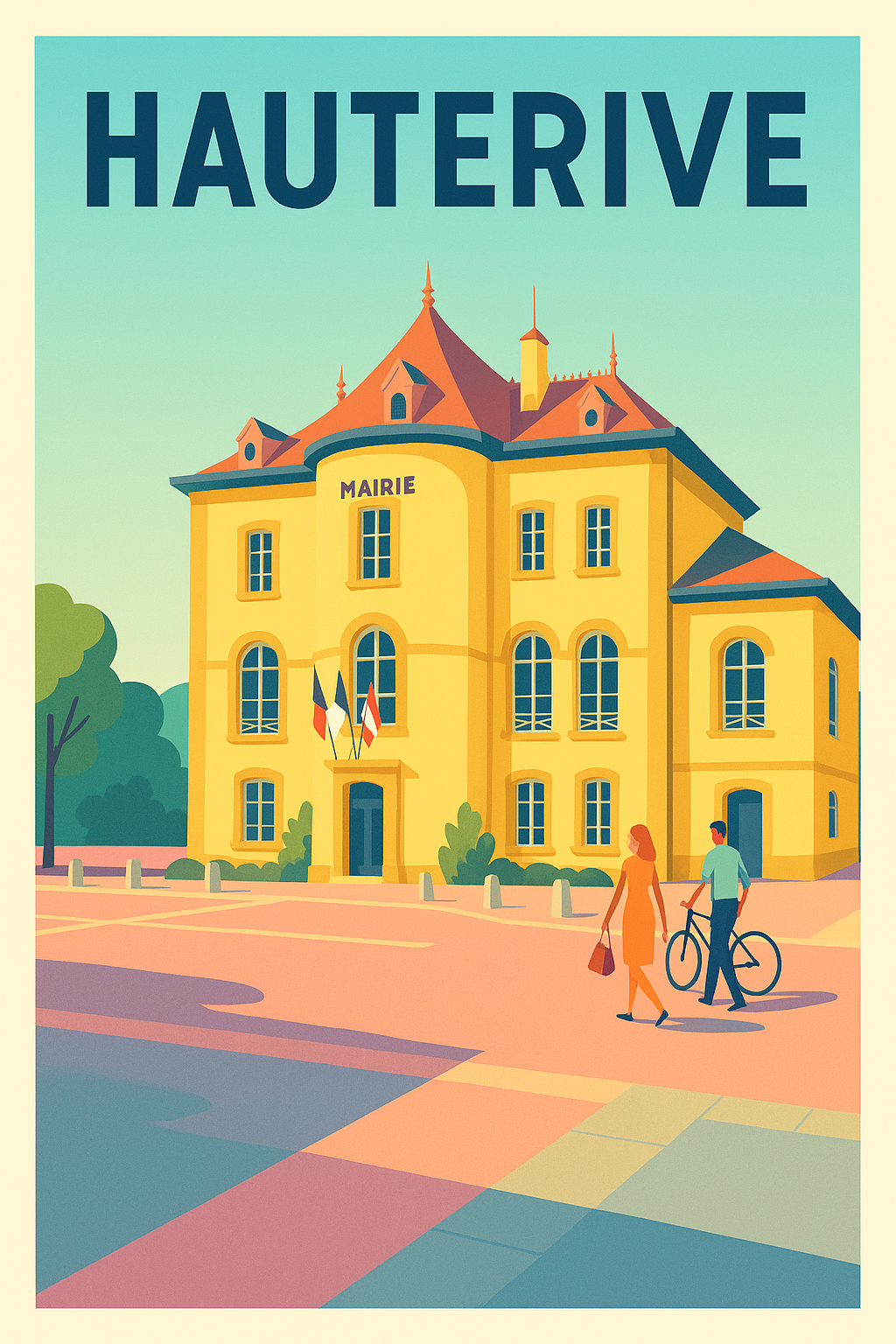 Affiche de Hauterive - Élégance et charme de la mairie locale