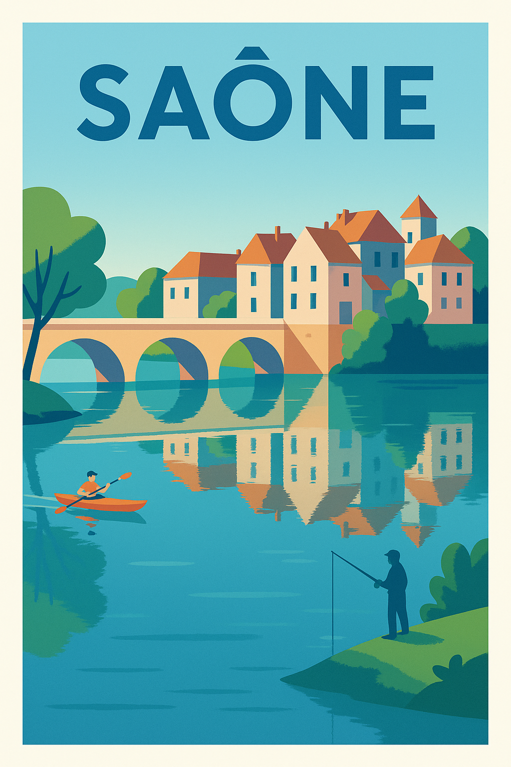 Affiche de Saône - Sérénité au fil de l'eau