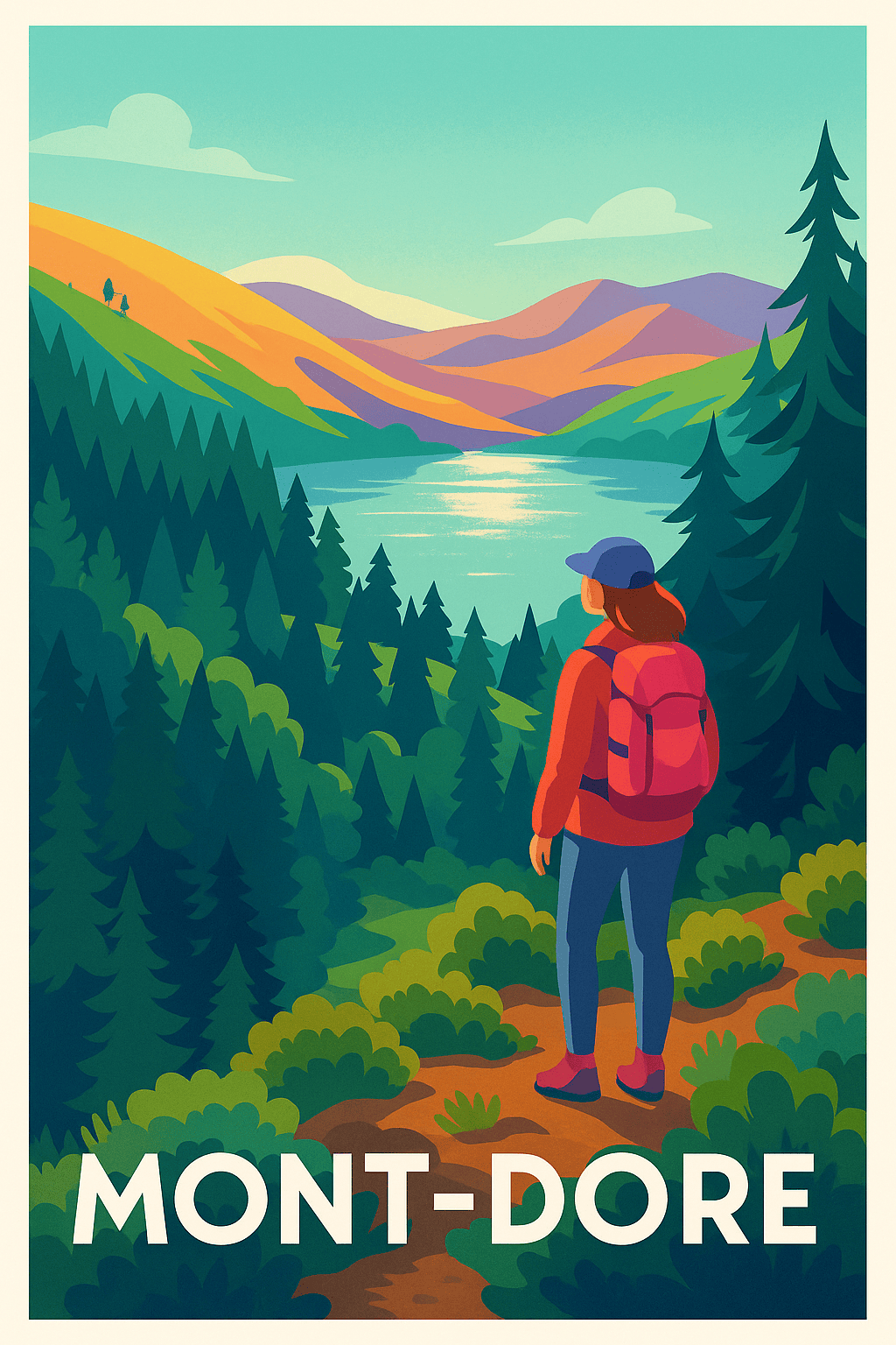 Affiche Mont-Dore — Évasion et nature grandiose · poster d'art de Mont-Dore