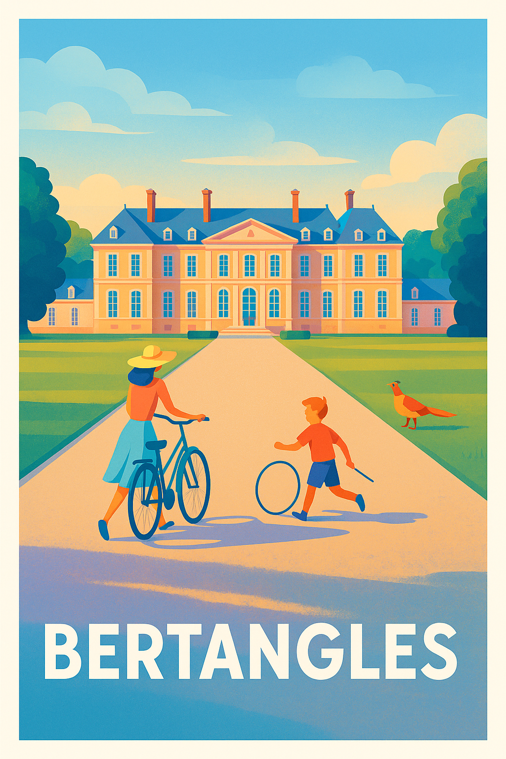 Affiche Bertangles — Escapade bucolique au château · poster d'art de Bertangles