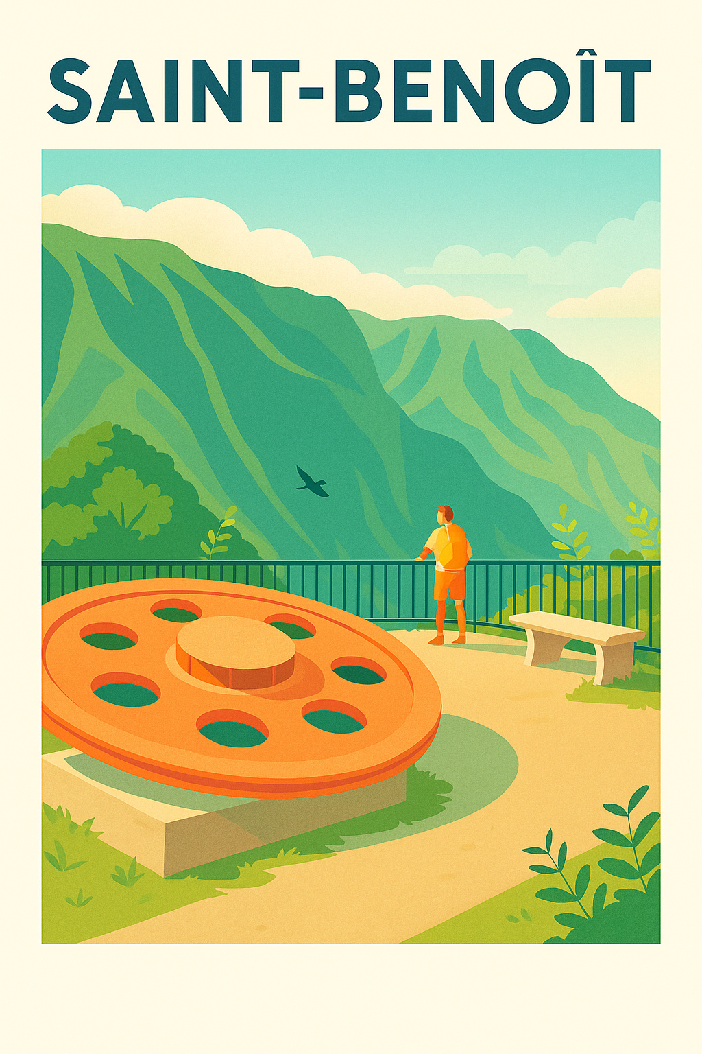 Affiche de Saint-Benoît - Panorama nature et découvertes