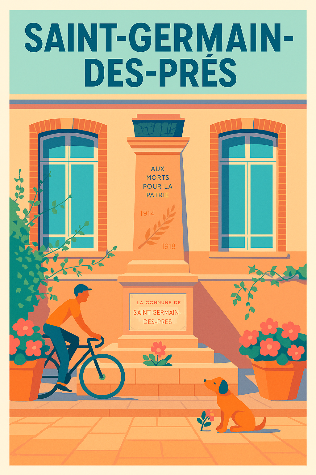 Affiche de Saint-Germain-des-Prés - Charme et sérénité au cœur de la commune
