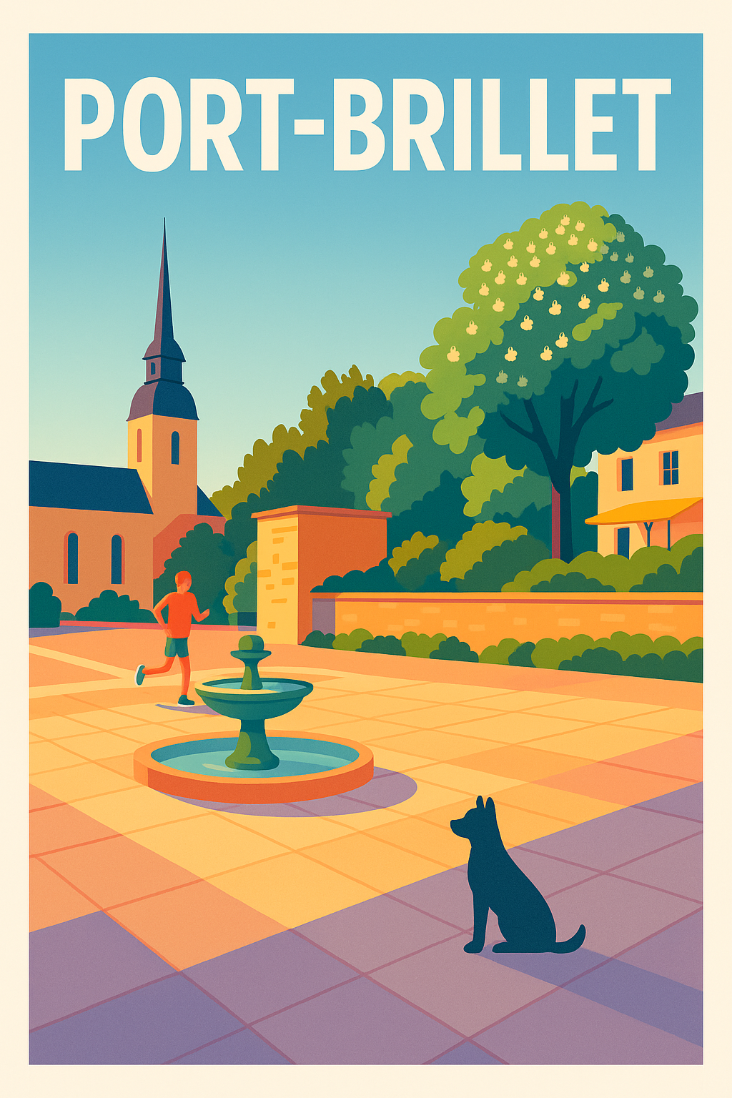 Affiche de Port-Brillet - Harmonie et Sérénité au Cœur du Village