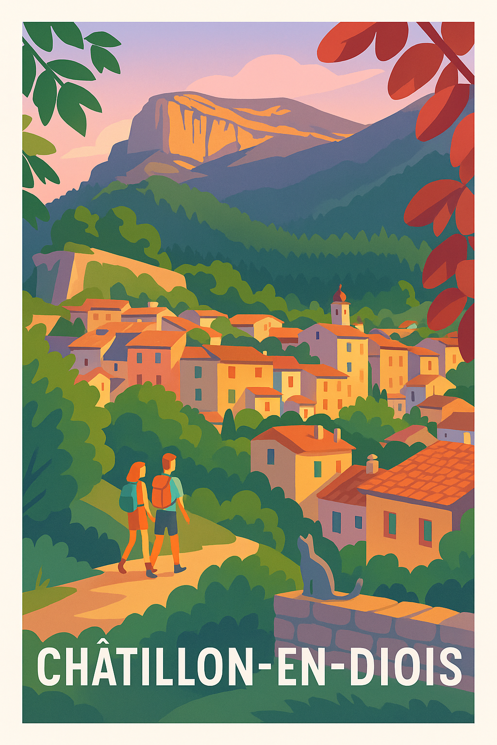Affiche de Châtillon-en-Diois - Évasion bucolique au cœur de la nature