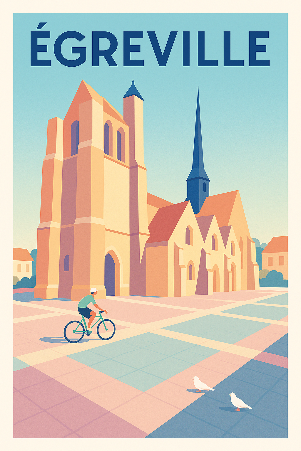 Affiche de Égreville - Charme et sérénité en lumière douce