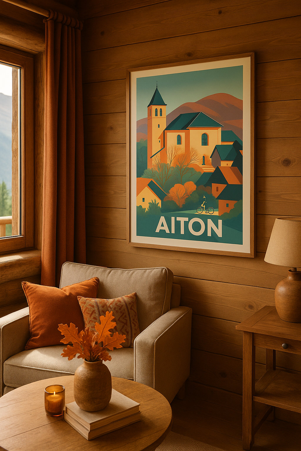 Mise en situation Affiche de Aiton - Charme pittoresque entre montagne et village