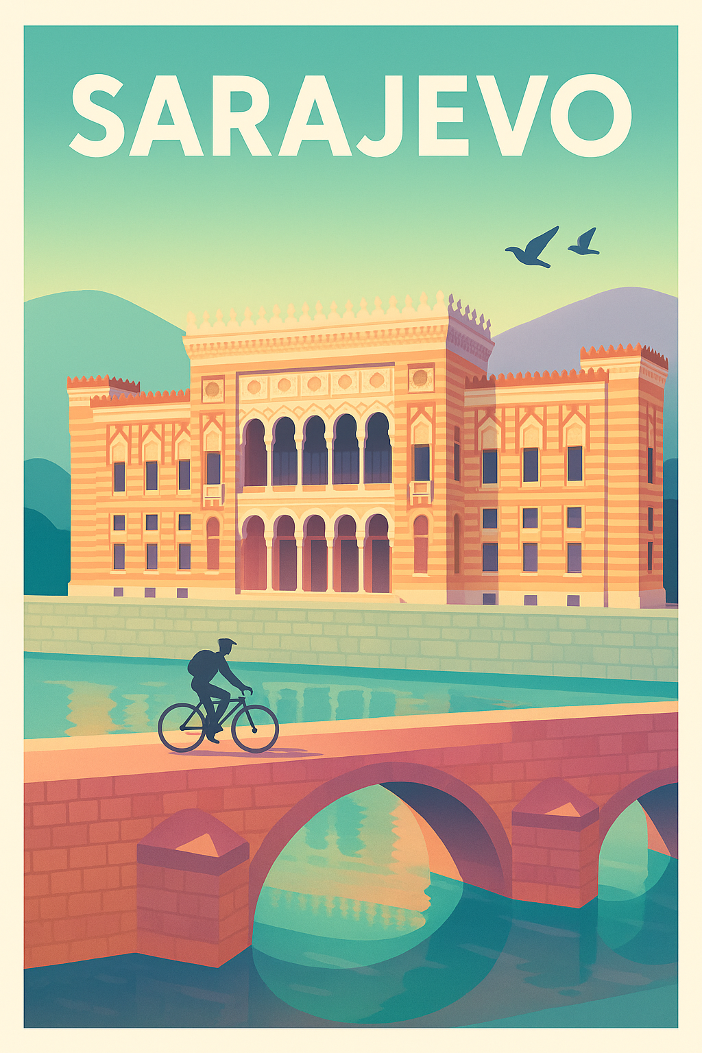 Affiche de Sarajevo - L'élégance intemporelle au cœur des Balkans