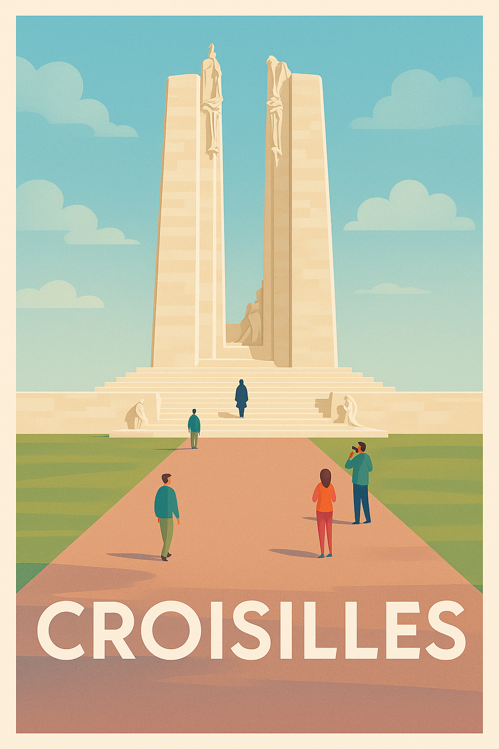 Affiche Croisilles - Monument historique en perspective