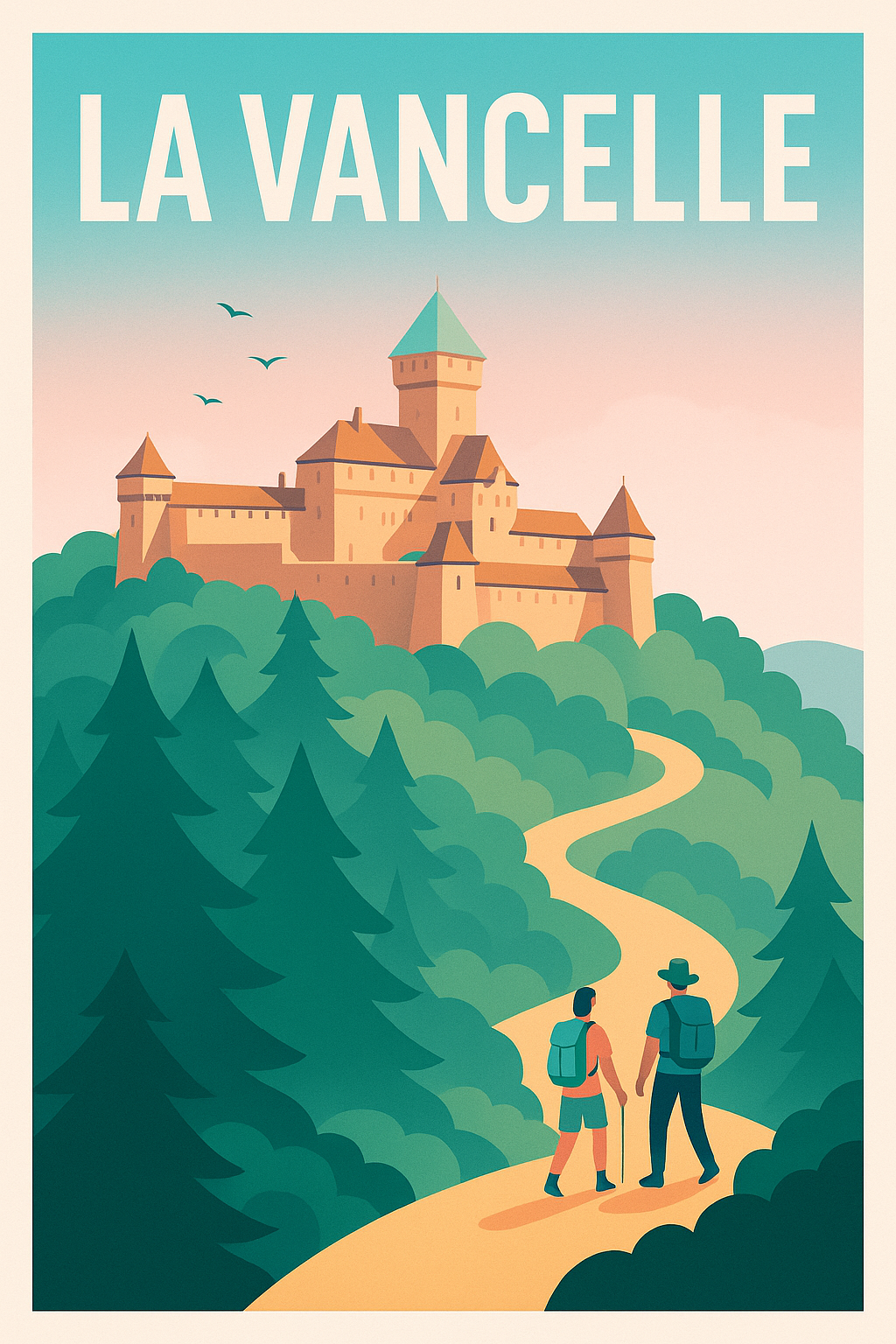 Affiche La Vancelle — L'appel des sentiers forestiers · poster d'art de La Vancelle