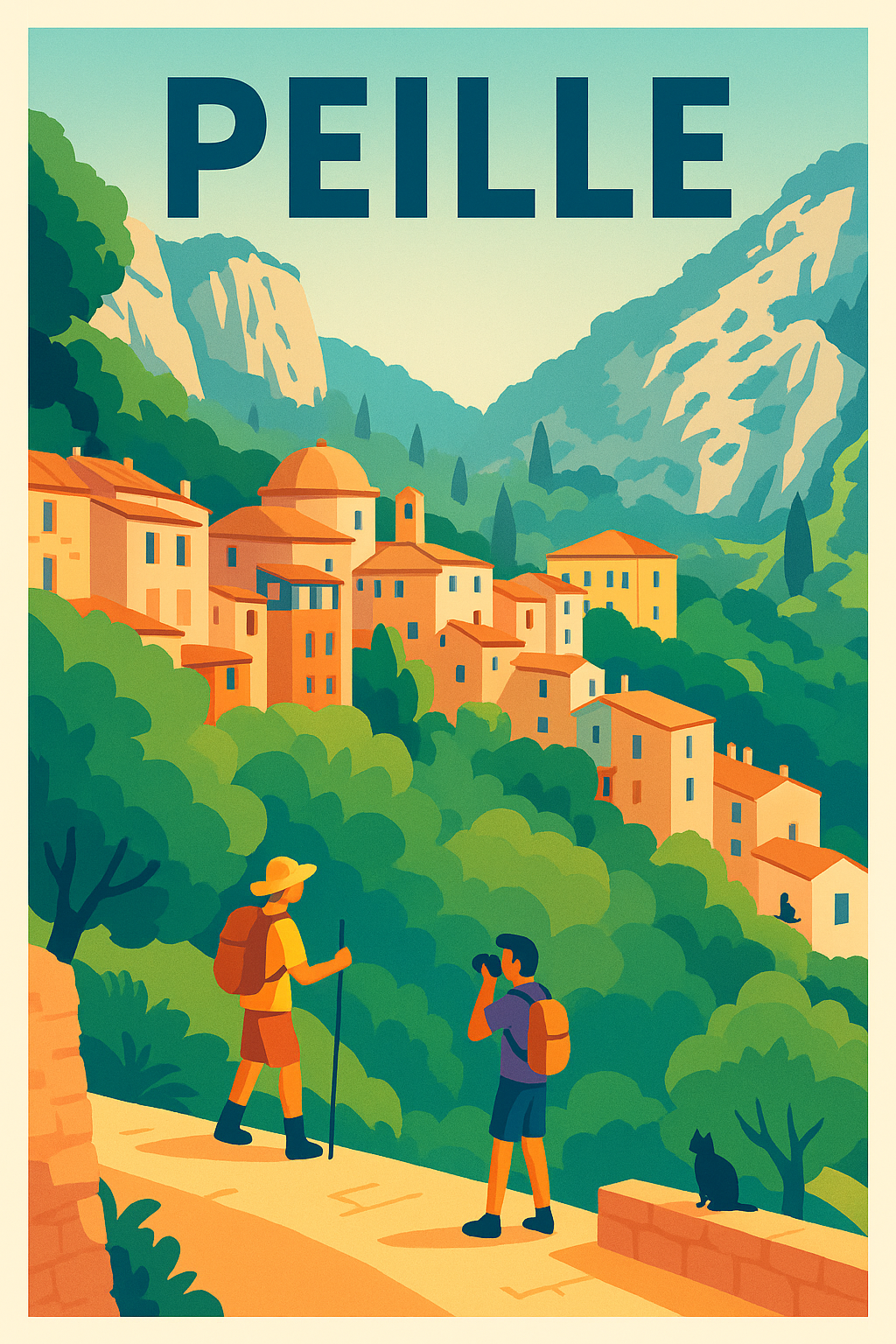 Affiche de Peille - Le charme pittoresque des villages perchés