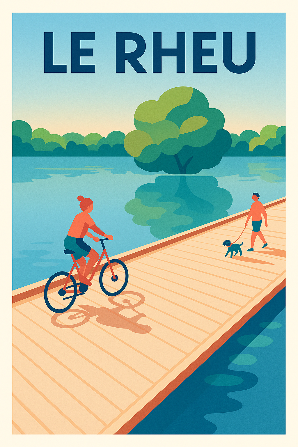 Affiche de Le Rheu - Promenade au bord de l'eau