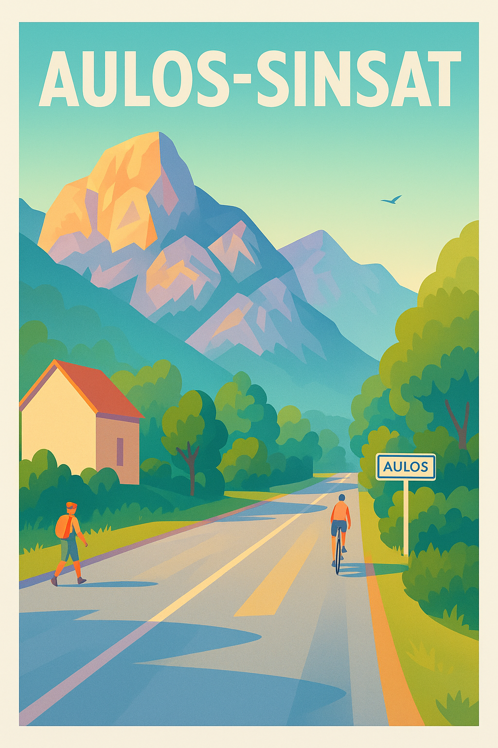 Affiche Aulos-Sinsat — L'appel de la montagne et de la nature · poster d'art de Aulos-Sinsat