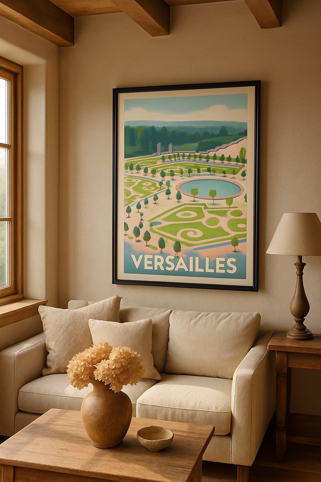 Mise en situation Affiche de Versailles - L'élégance des jardins royaux