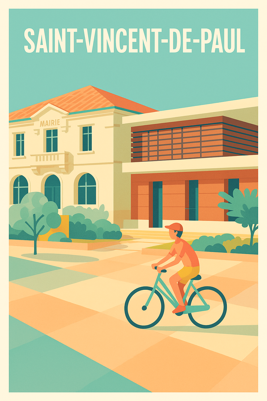 Affiche de Saint-Vincent-de-Paul - Douceur de vie à vélo