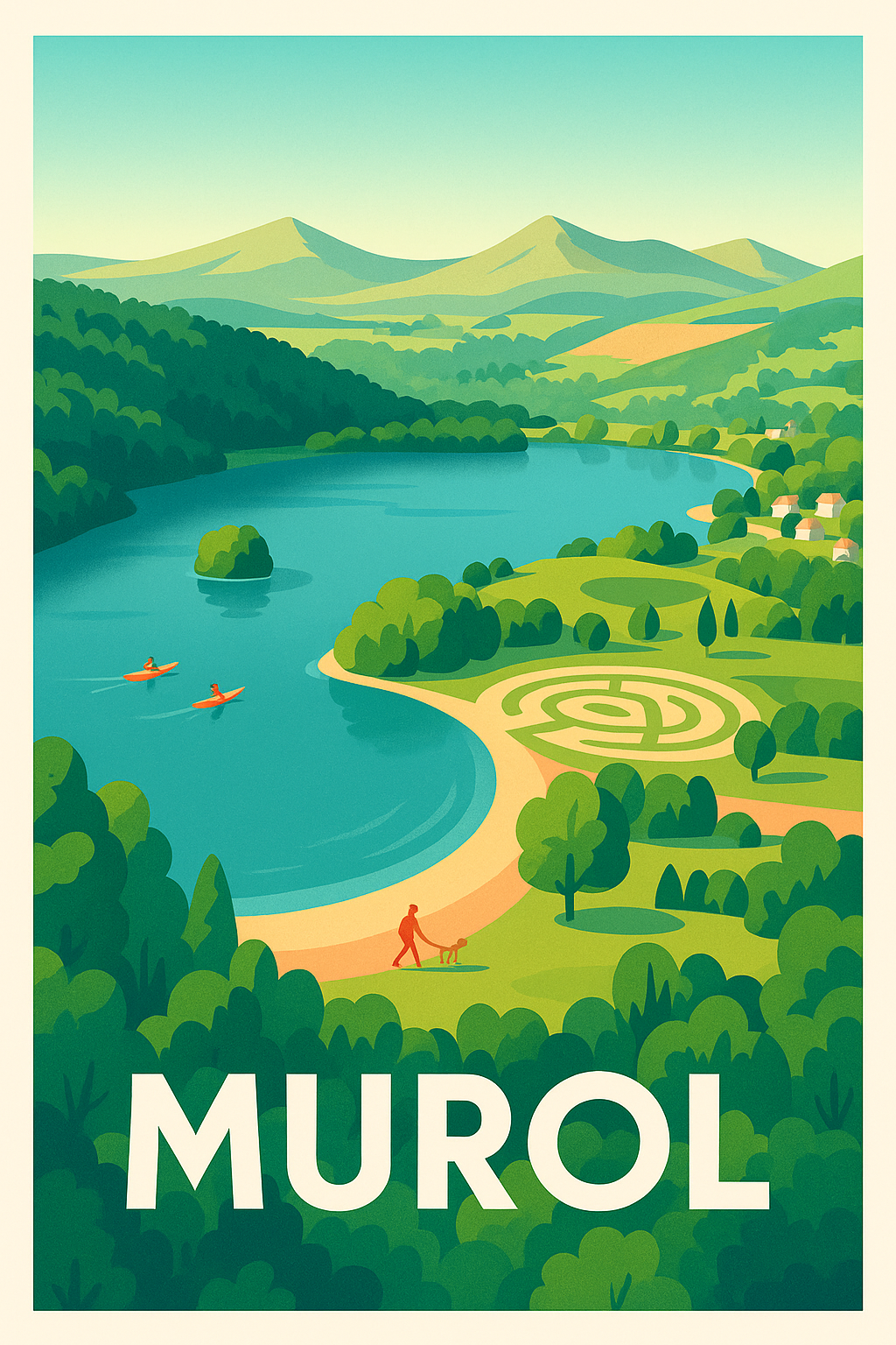 Affiche Murol — Havre de nature et sérénité · poster d'art de Murol