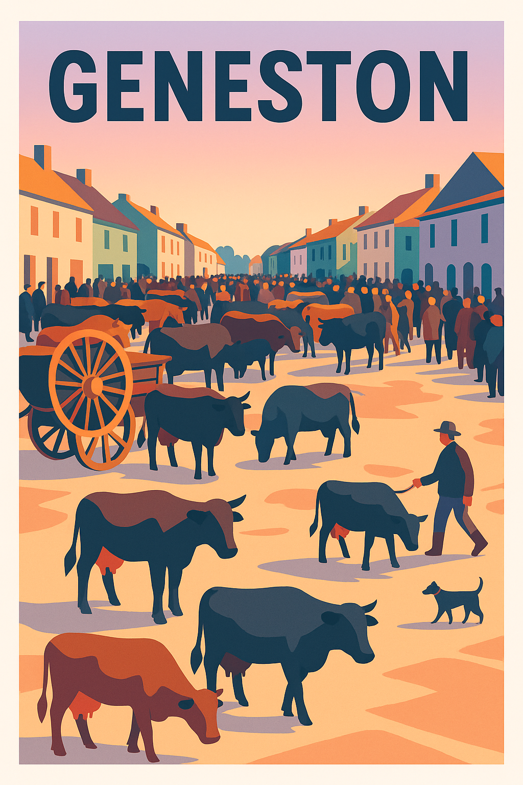 Affiche de Geneston - Le marché animé de la campagne