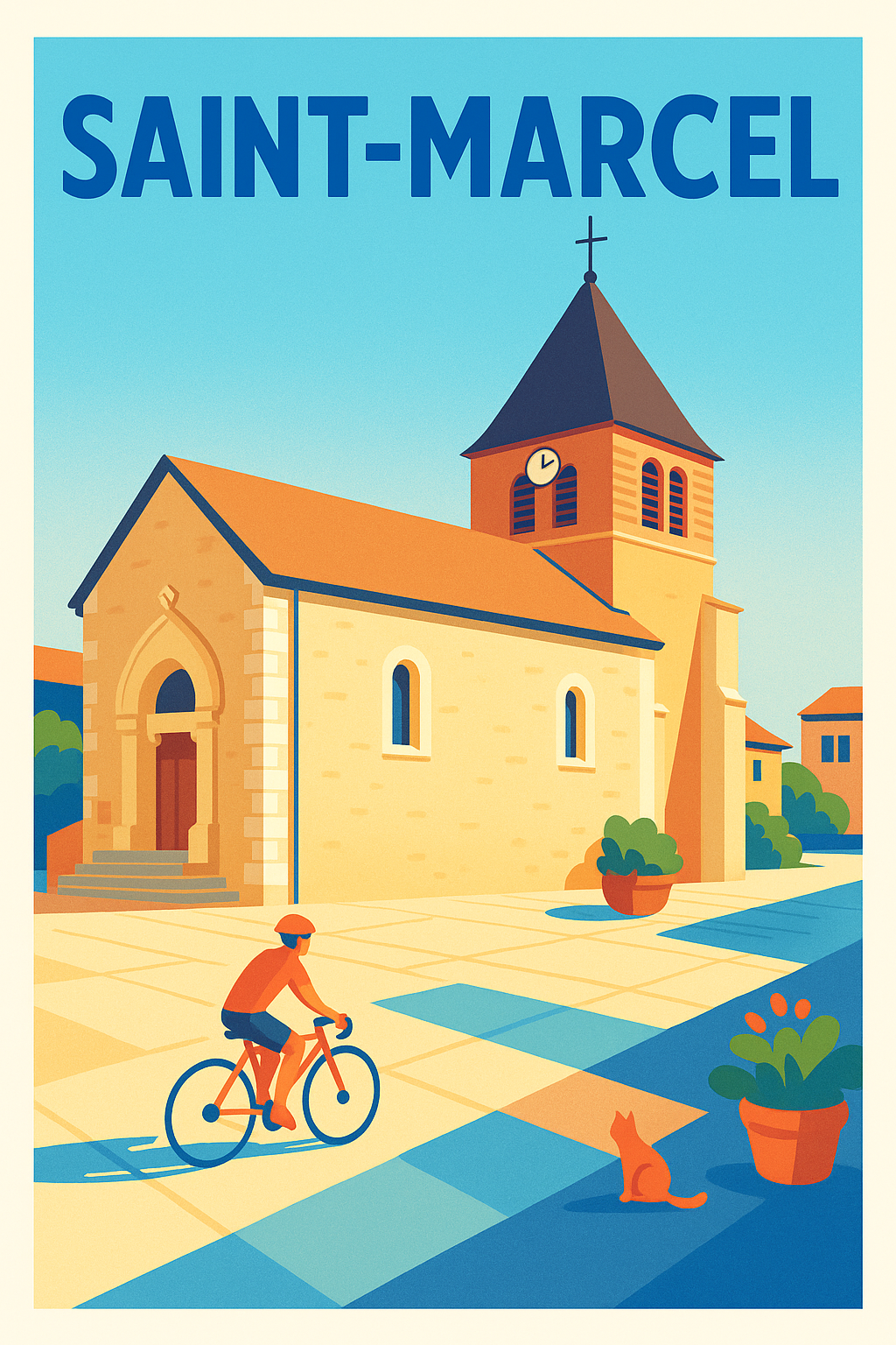 Affiche de Saint-Marcel - Charme et tranquillité au cœur du village