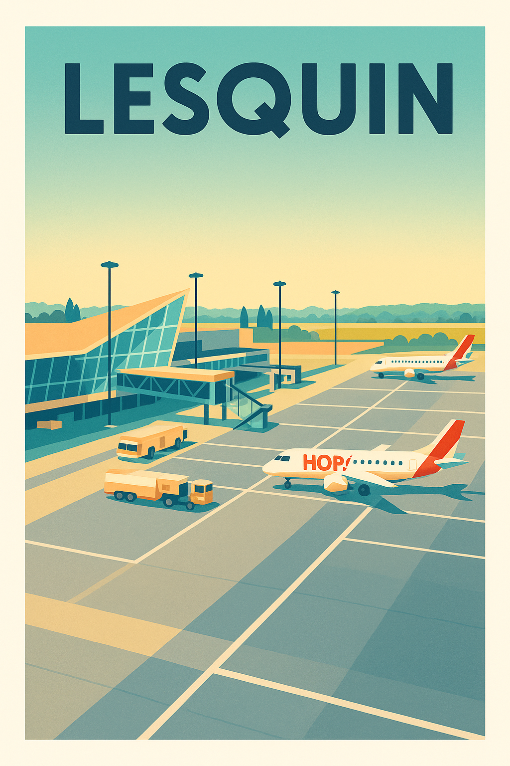 Affiche de Lesquin - L'élégance de l'aviation régionale