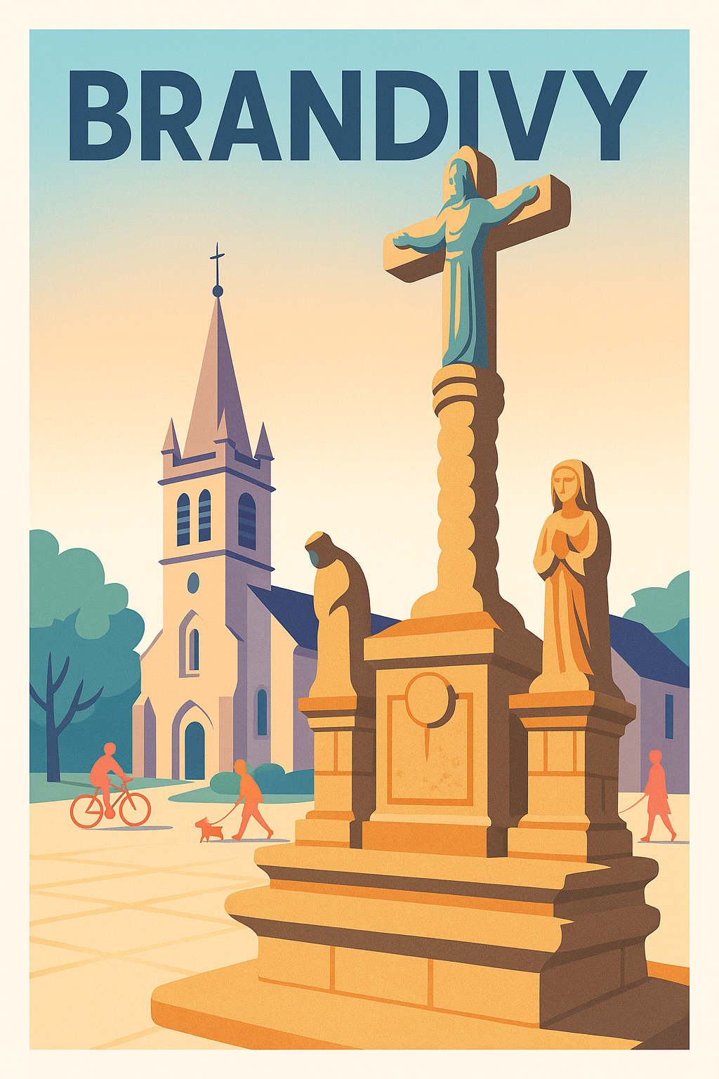 Affiche de Brandivy - Harmonie et patrimoine breton