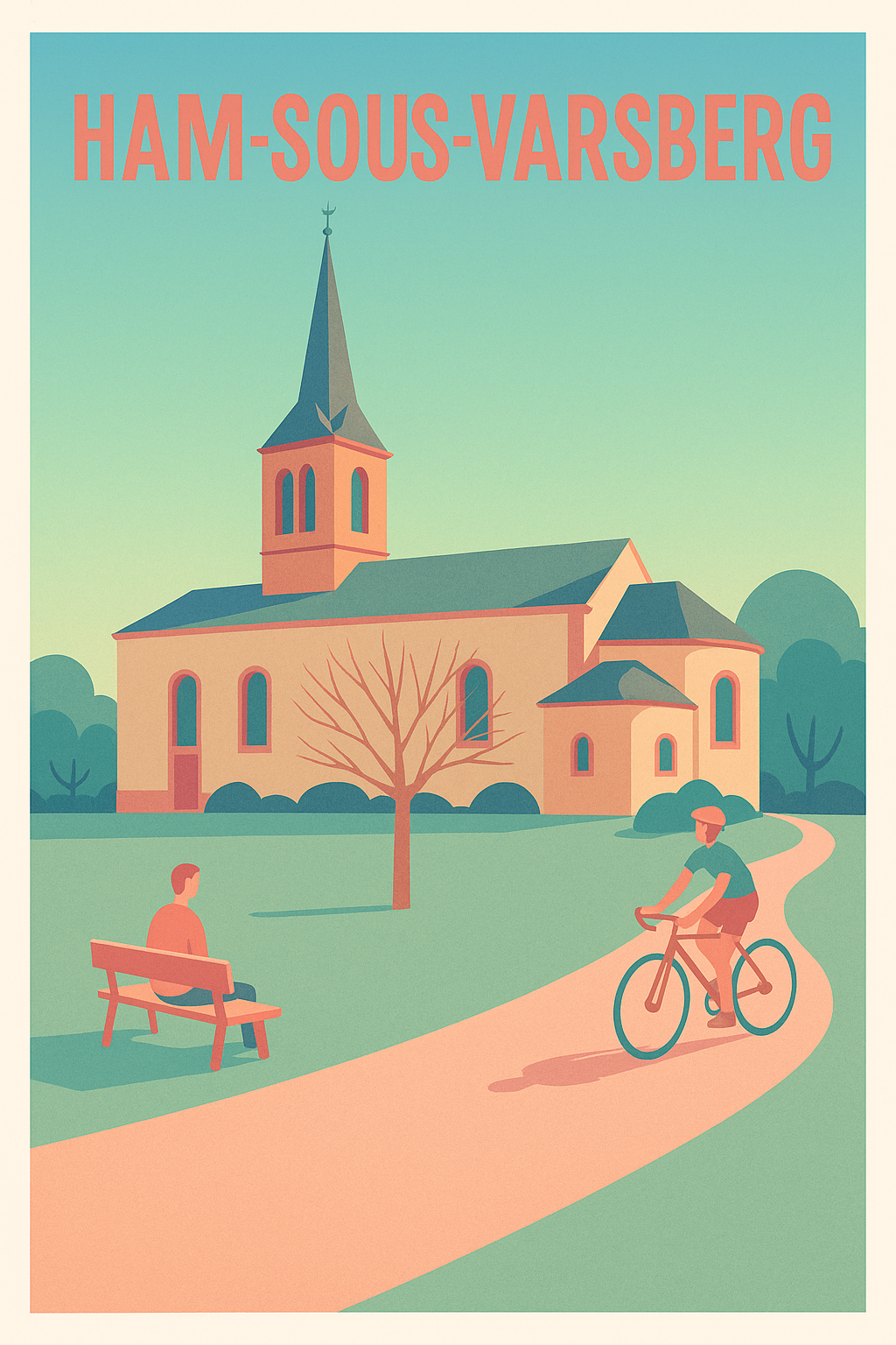 Affiche de Ham-sous-Varsberg - Une balade paisible au cœur du village