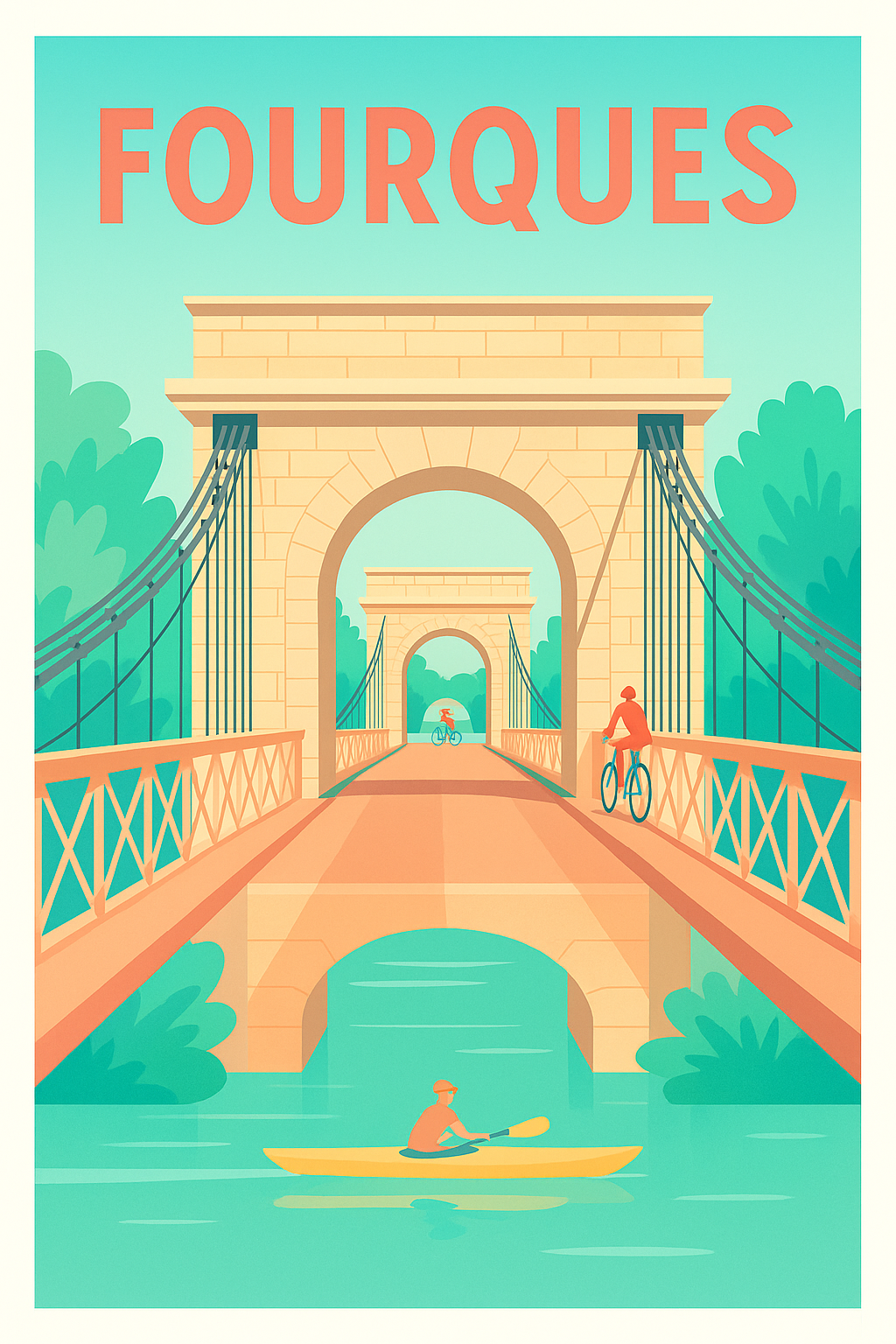 Affiche de Fourques - Escapade douce entre rivière et ponts historiques