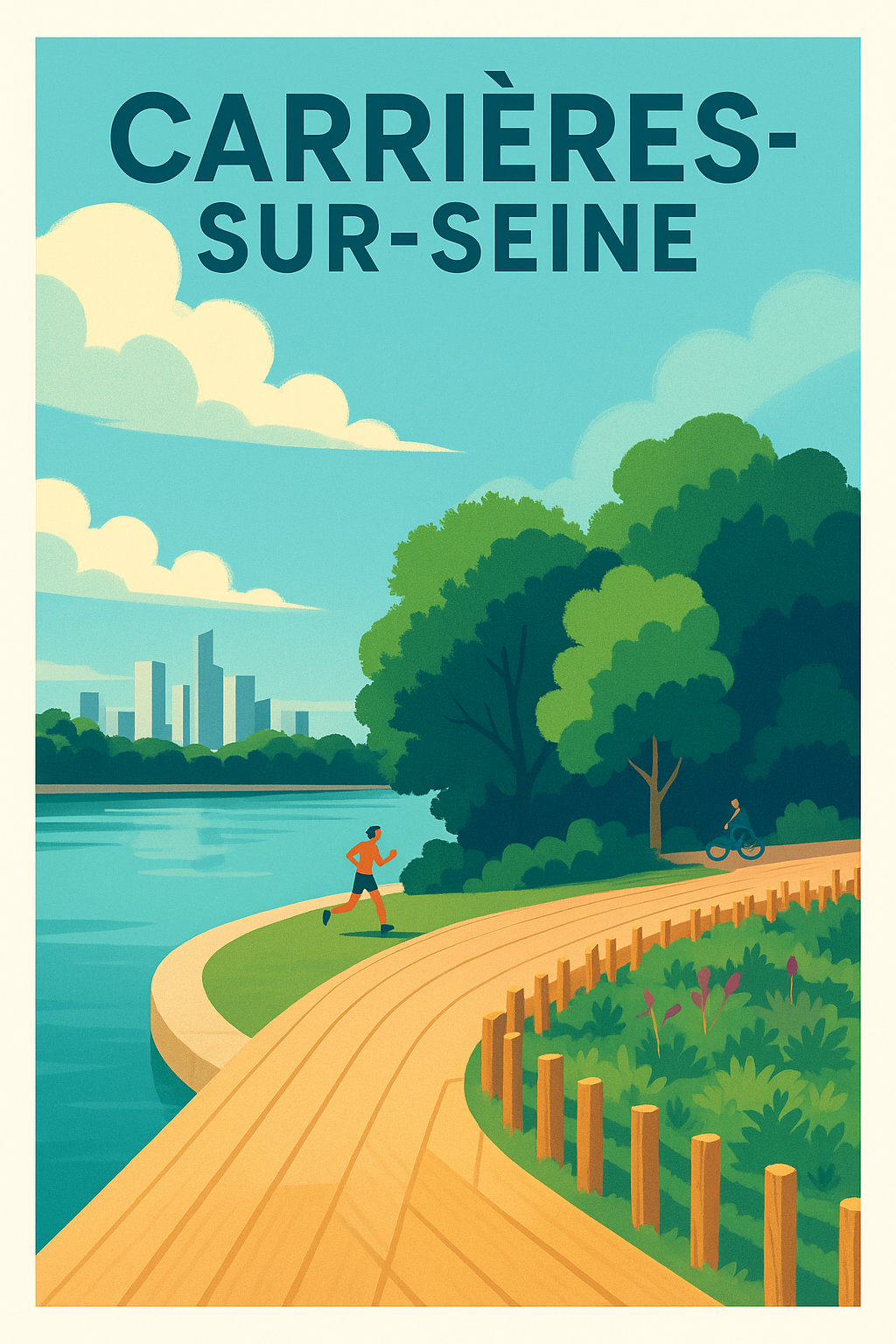 Affiche de Carrières-sur-Seine - Évasion nature en bord de Seine