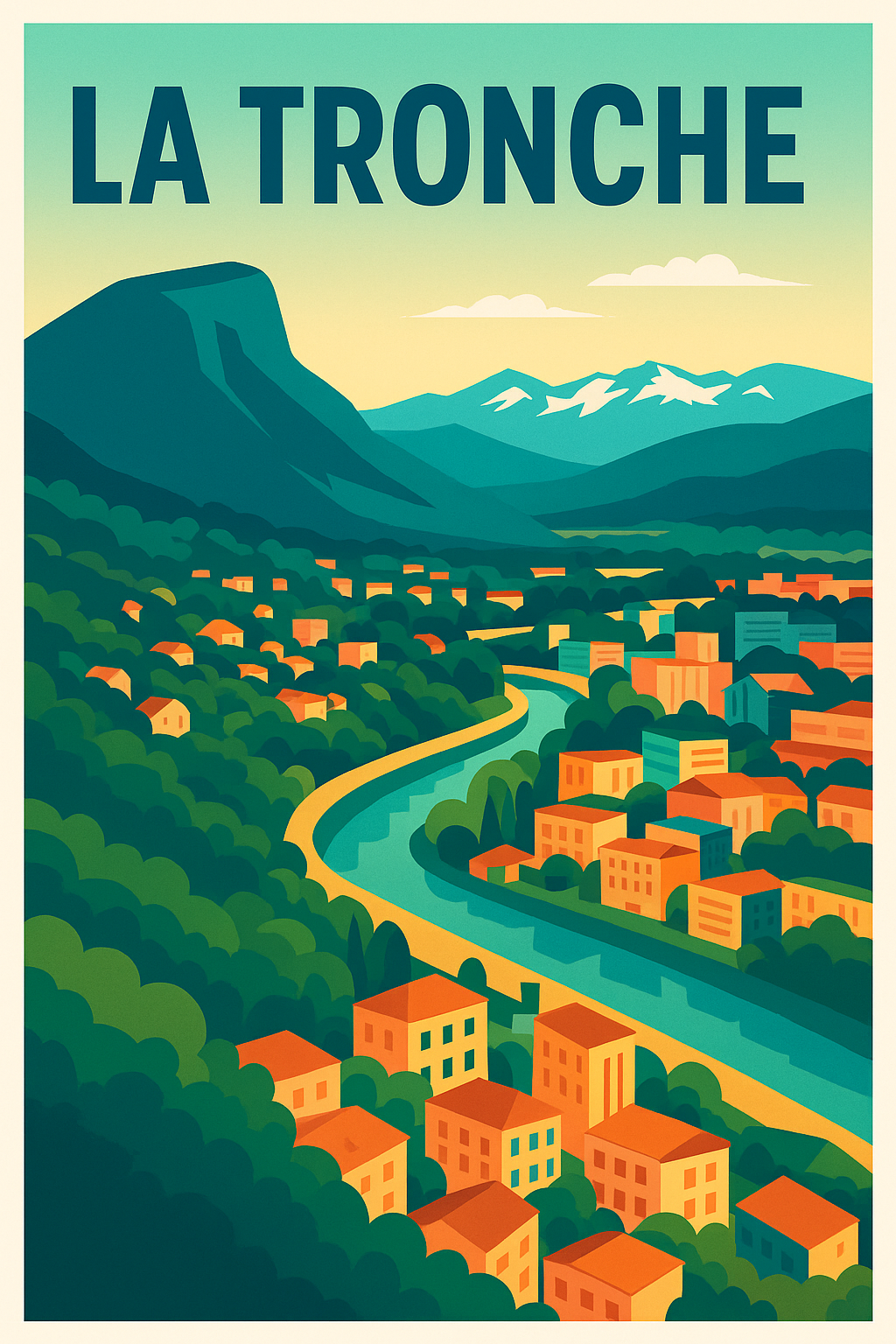 Affiche de La Tronche - Panoramique Nature et Architecture