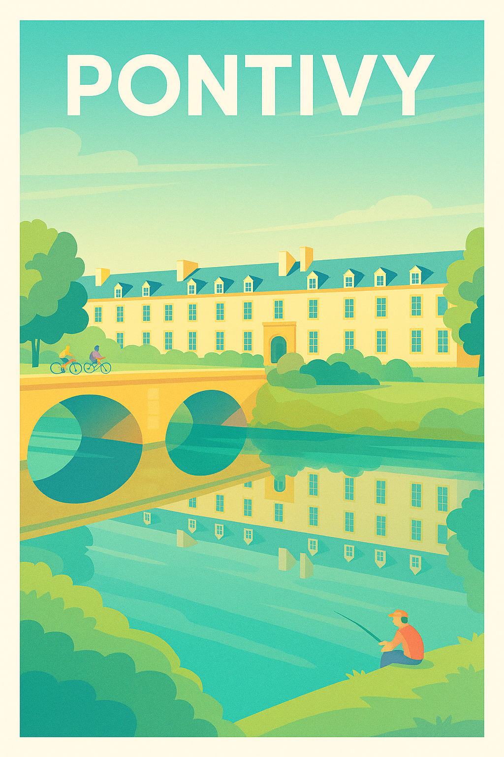 Affiche de Pontivy - Charme paisible entre nature et patrimoine