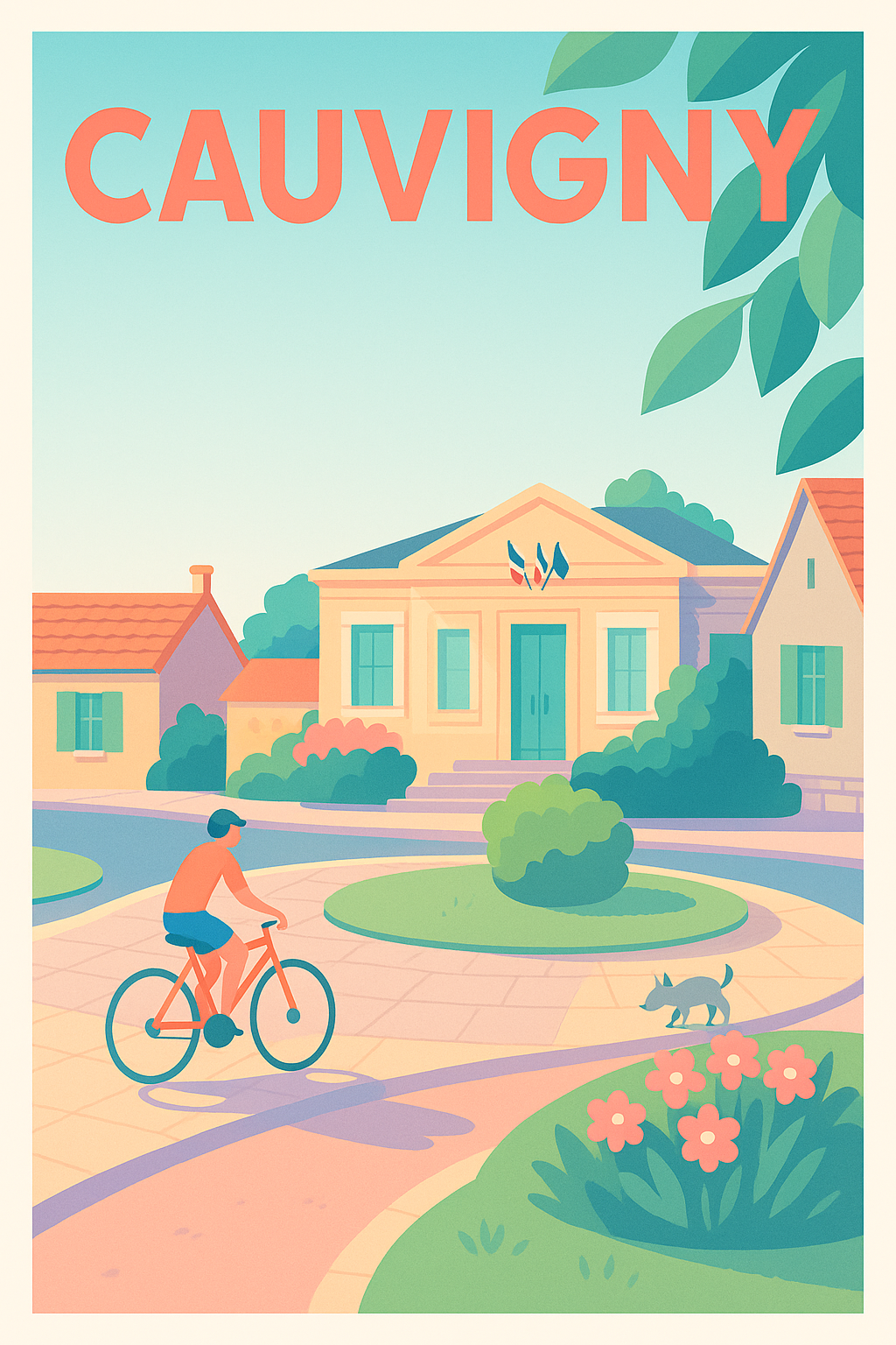 Affiche de Cauvigny - Charme paisible d'un village français