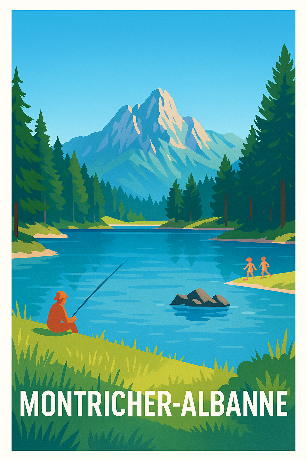Affiche de Montricher-Albanne - Évasion et sérénité au bord de l'eau