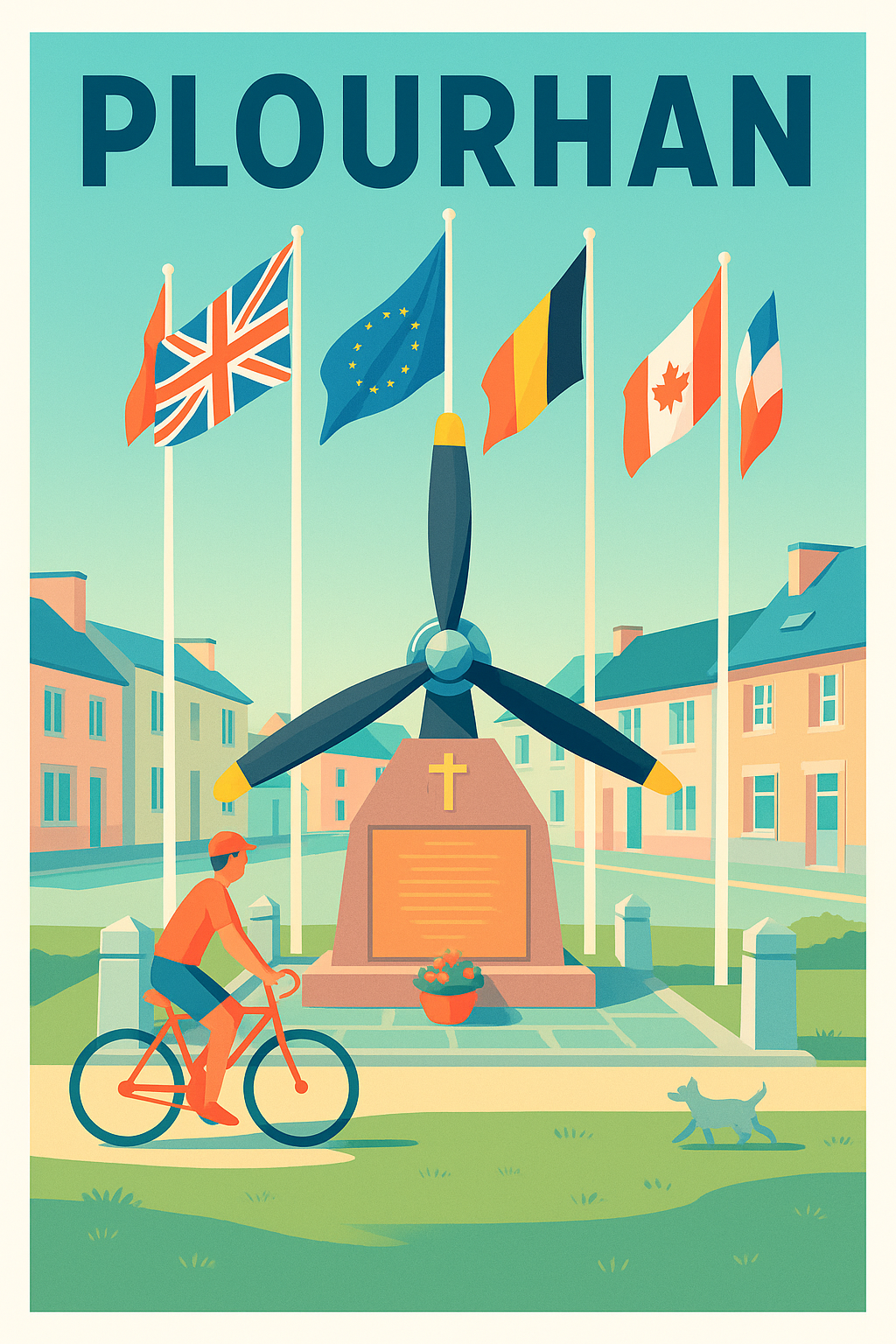 Affiche de Plourhan - Souvenir et Sérénité à Vélo