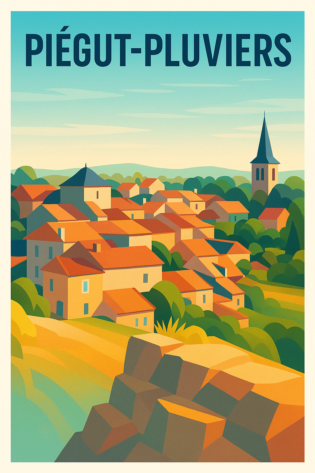 Affiche de Piégut-Pluviers - Charme et Sérénité en Dordogne