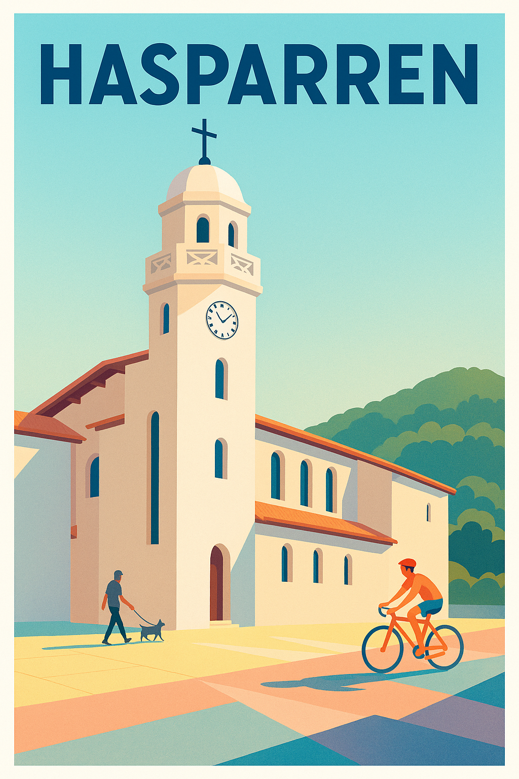 Affiche de Hasparren - Tranquillité et douceur de vivre basque