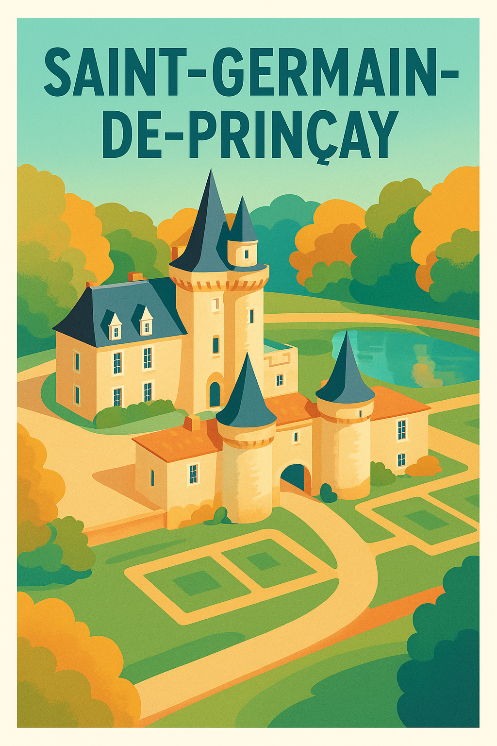 Affiche de Saint-Germain-de-Prinçay - L'élégance historique en poster