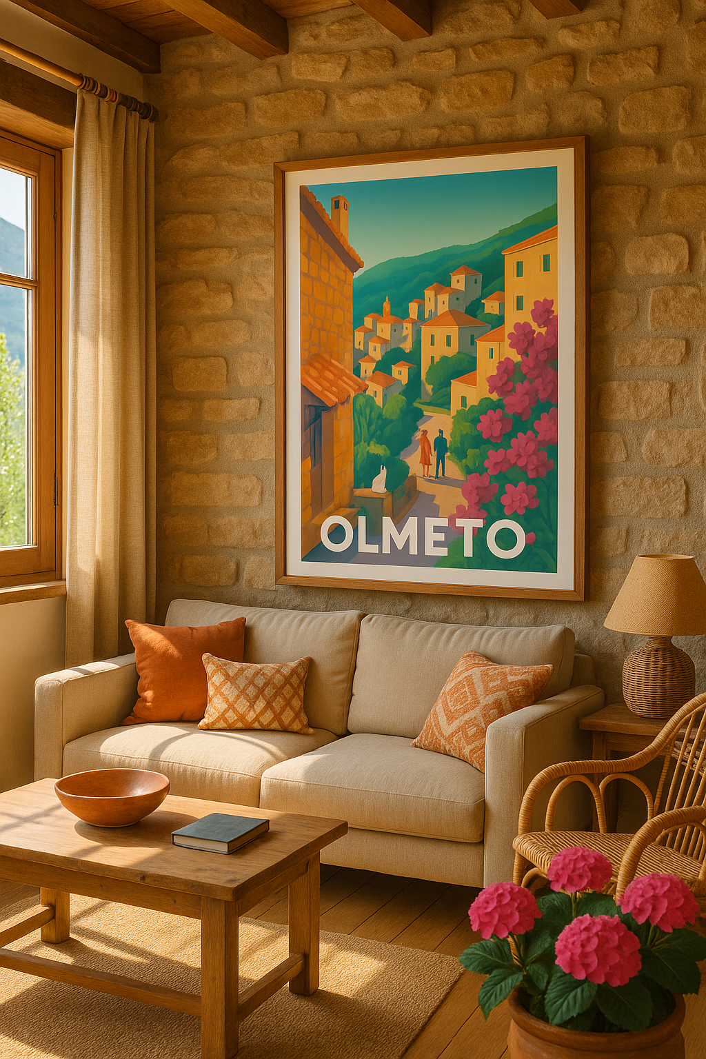 Affiche Olmeto — Un havre de paix en Corse · poster d'art de Olmeto
