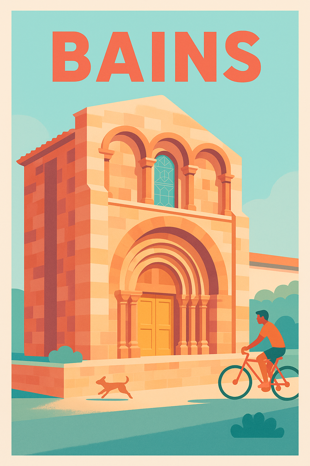 Affiche de Bains - Un coin de sérénité à découvrir