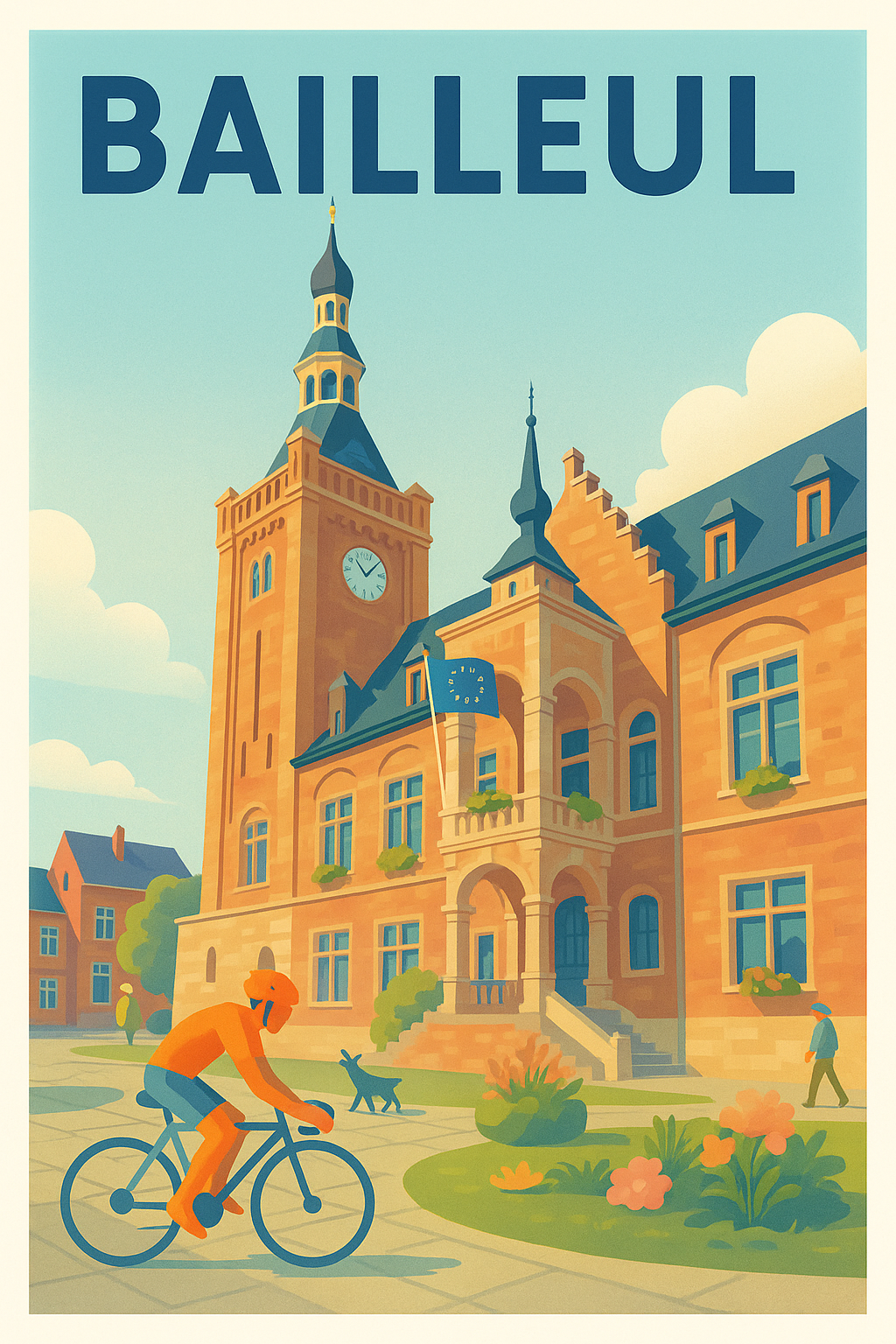 Affiche de Bailleul - Charme et douceur du Nord en poster vintage