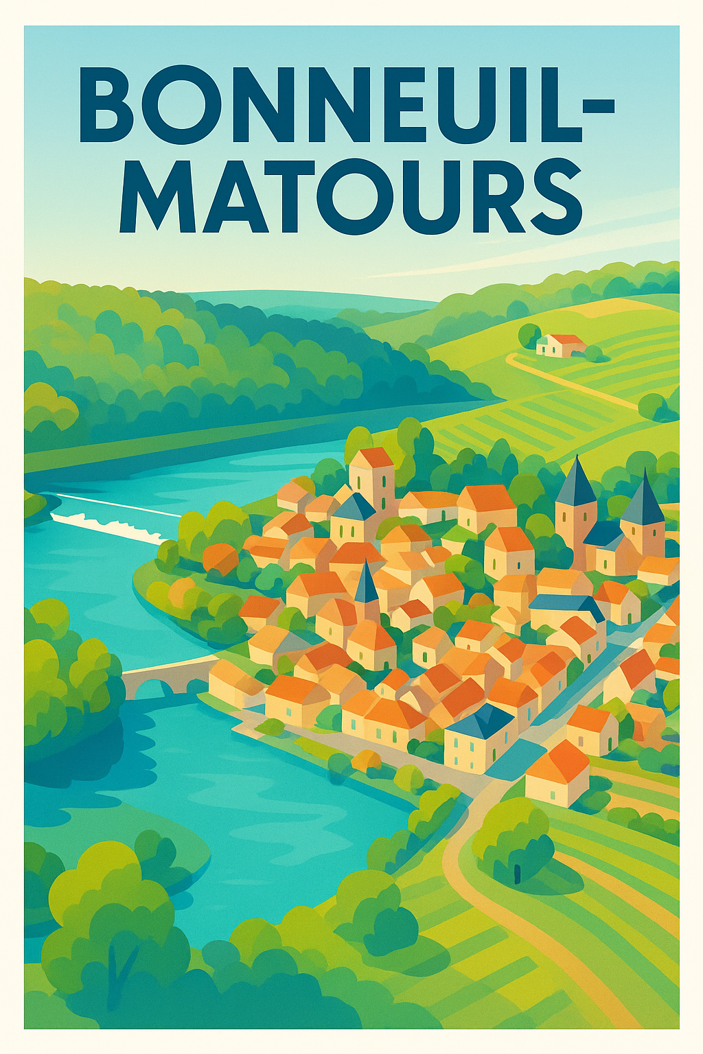 Affiche de Bonneuil-Matours - Évasion champêtre au cœur de la Vienne
