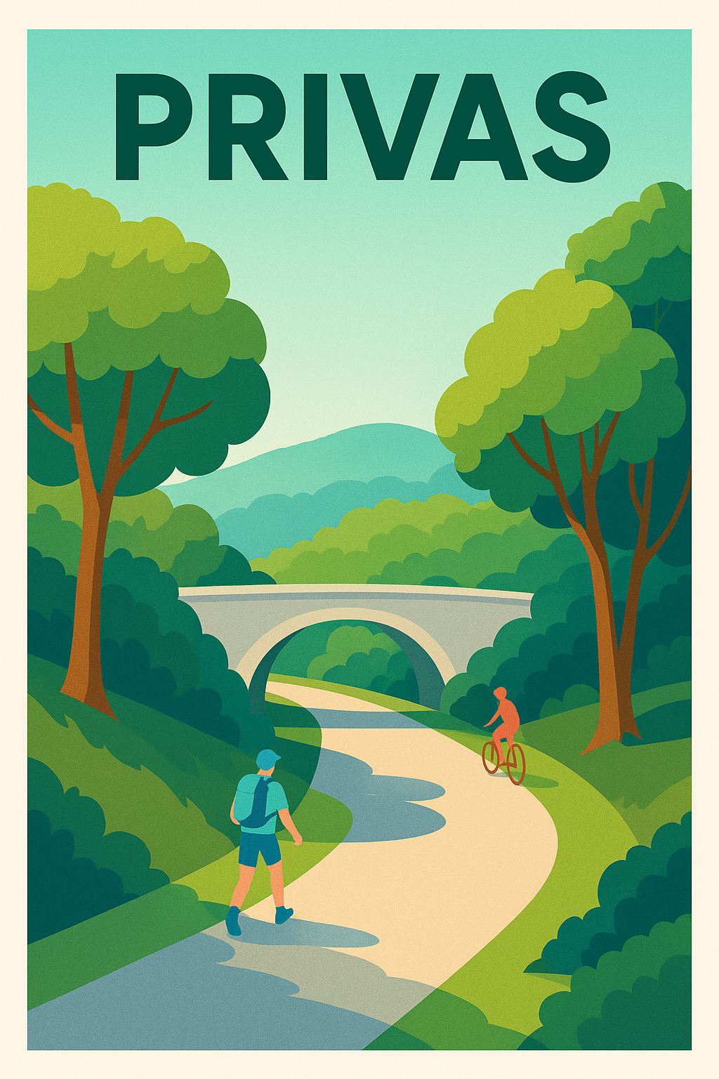 Affiche de Privas - Escapade nature entre forêt et sentiers