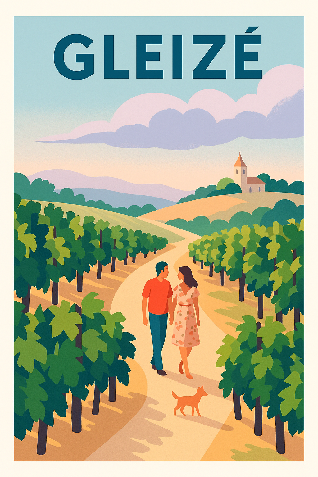 Affiche de Gleizé - Promenade romantique au cœur des vignes