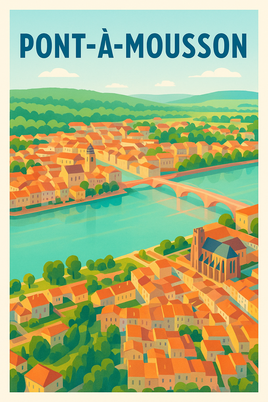 Affiche de Pont-à-Mousson - Charme et Sérénité entre Moselle et histoire