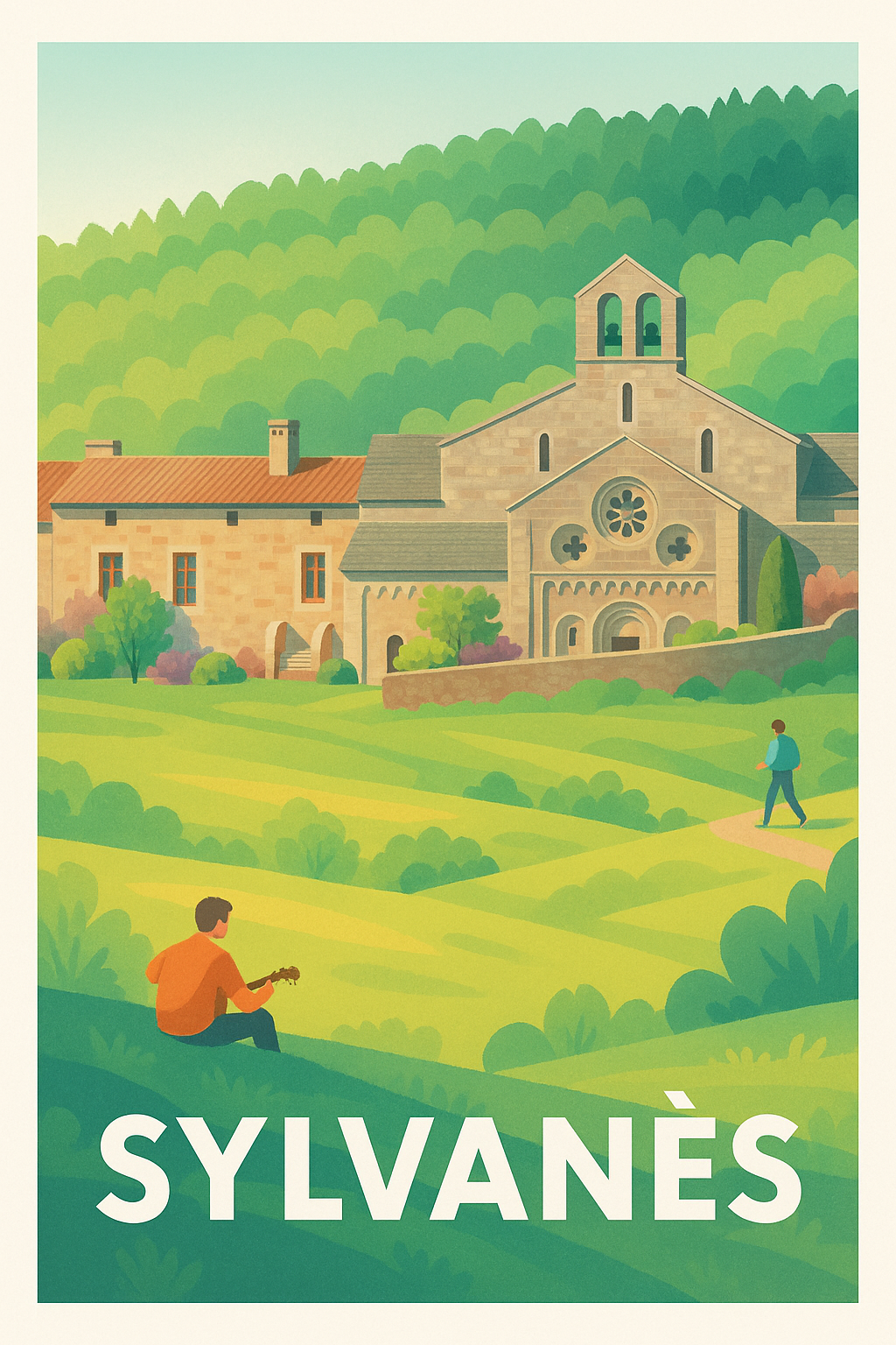 Affiche Sylvanès — Tranquillité et patrimoine en pleine nature · poster d'art de Sylvanès